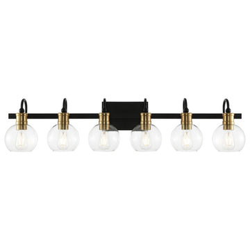 Marais Iron/Glass Rustic Vintage LED Vanity Light